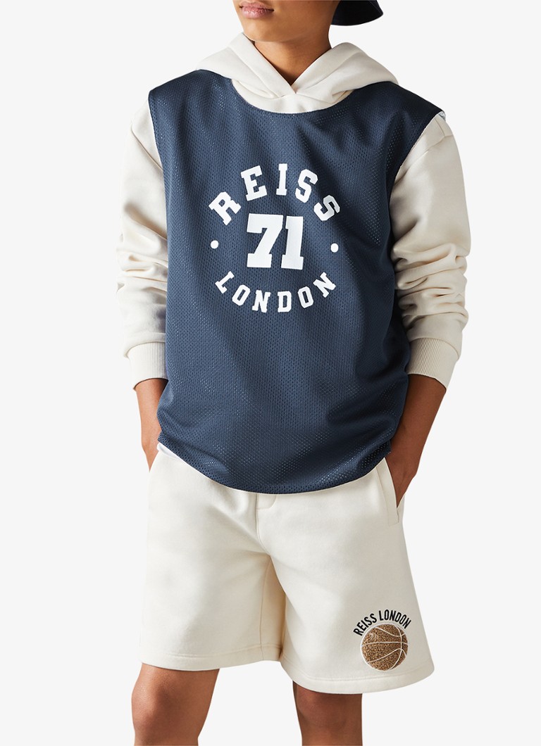 Tricou Reiss Wilt fără mâneci cu imprimeu pe revers și logo