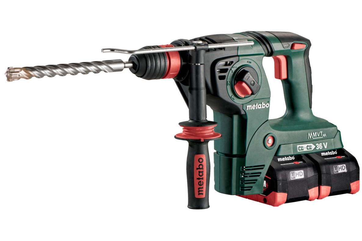 Metabo 600796810 KHA 36-18 LTX 32 2 x 18V Accu Combihamer SDS-Plus + 4 x Accu 18V 8,0Ah LiHD in Metaloc 600796810
