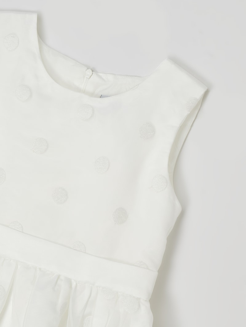 Kleid mit Punktmuster in offwhite