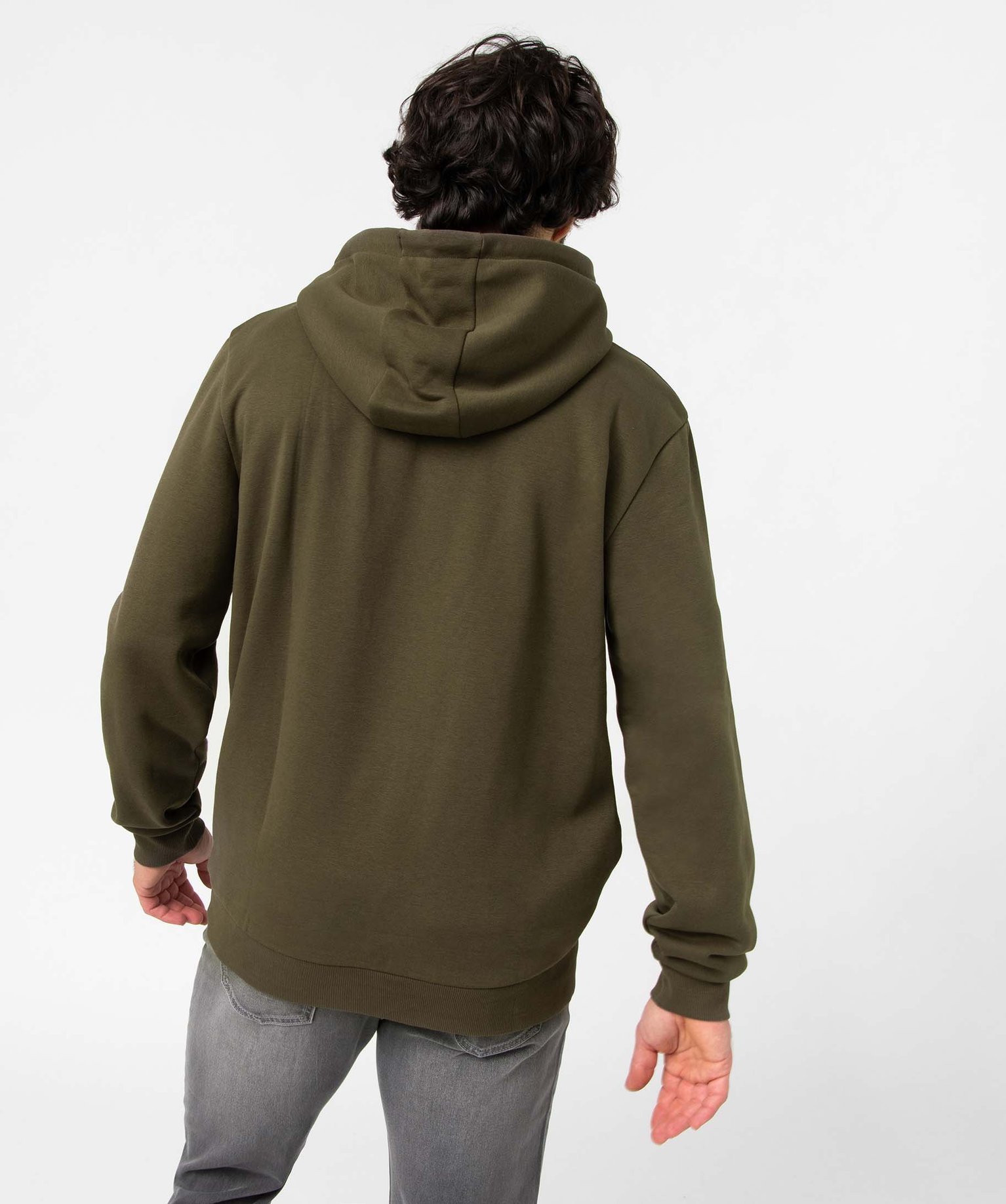 Sweat homme à capuche doux et chaud kaki | GEMO
