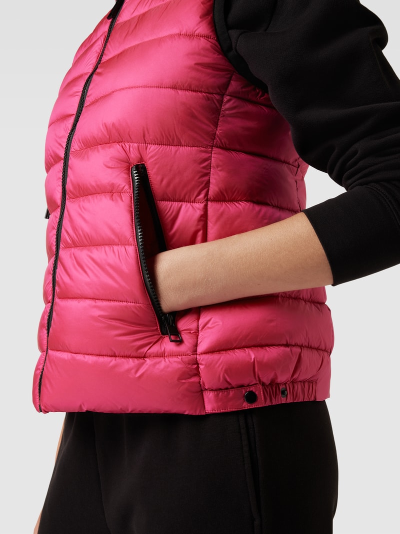 Steppweste mit Kapuze Modell 'Wenise' in fuchsia