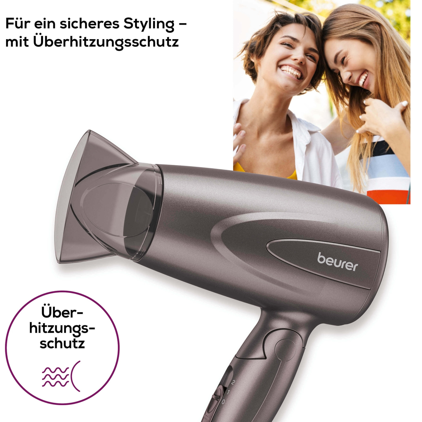 HC 17 Klappbarer Kompakthaartrockner-Leistungsstarker Kompakthaartrockner mit handlichem Klappgriff
