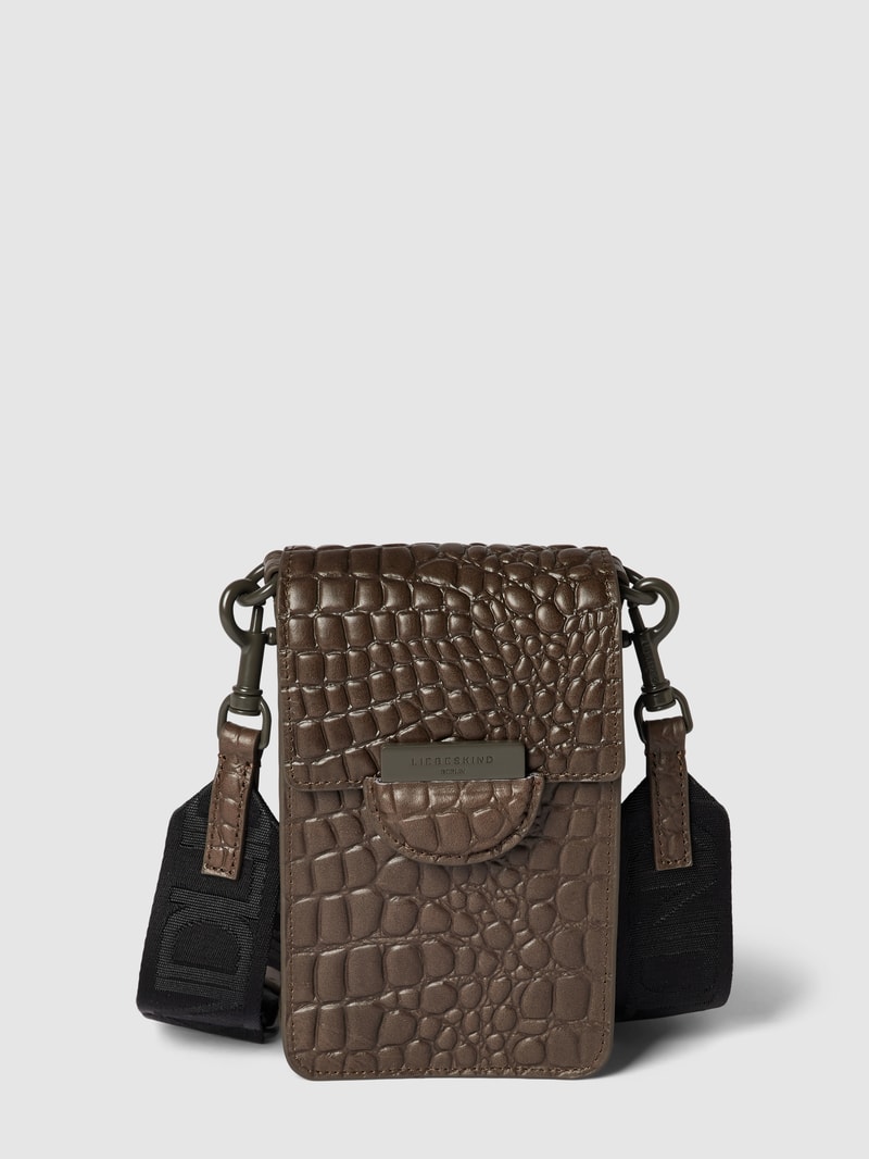 Handytasche in Reptil-Optik in schilf
