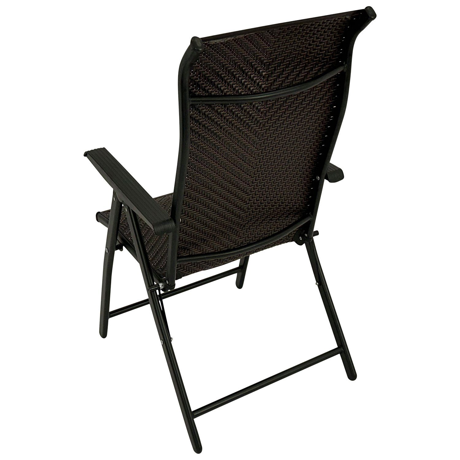 DEGAMO Gartensessel ANTIBES, Metall + Polyrattan braun, faltbar, 7-fach verstellbar