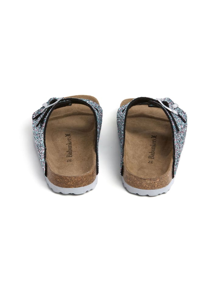 babunkers Pantoletten  in blau günstig kaufen