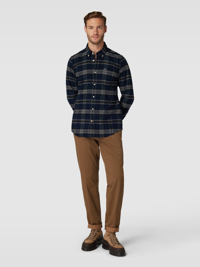 Hose mit Strukturmuster Modell 'JOE' in beige