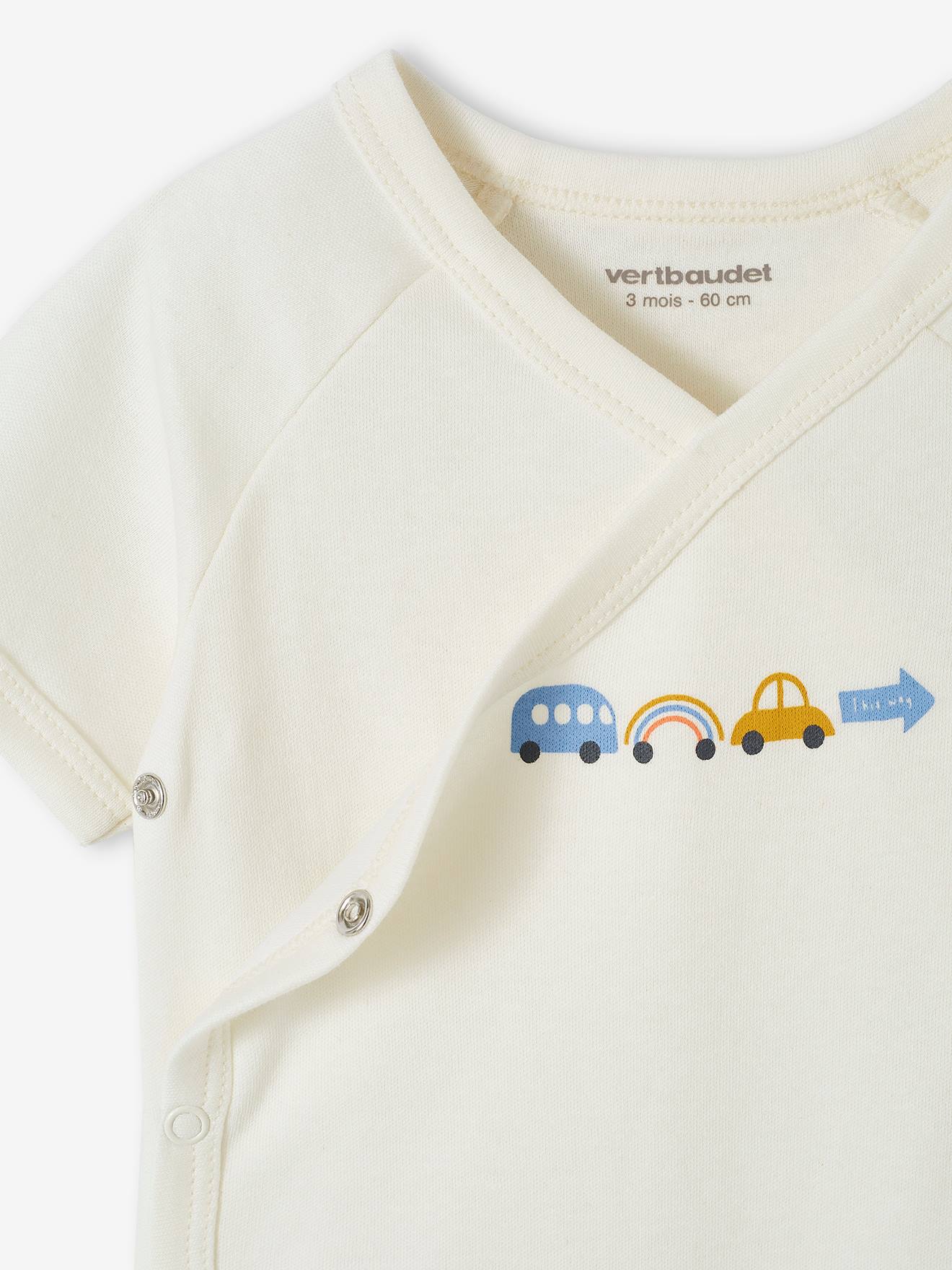 Vertbaudet 5er-Pack Baby Wickelbodys Bio-Baumwolle Oeko-Tex - himmelblau