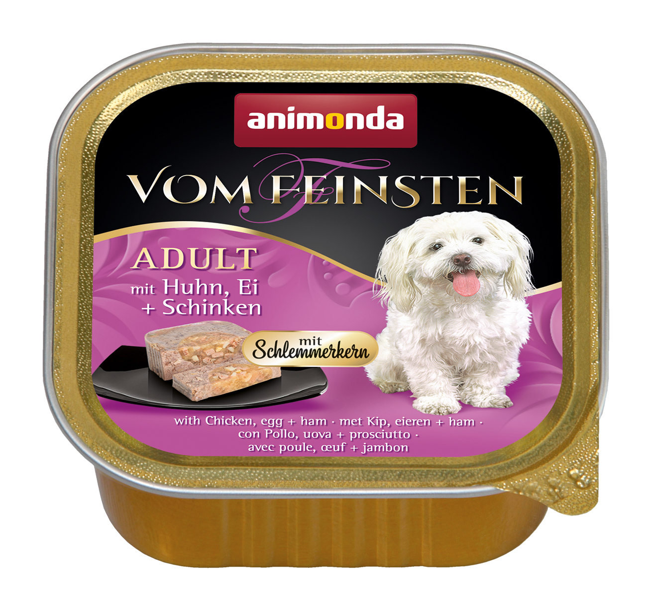 Animonda Hundenassfutter Animonda Vom Feinsten Adult 22x150g Huhn, Ei & Schinken mit Schlemmerkern