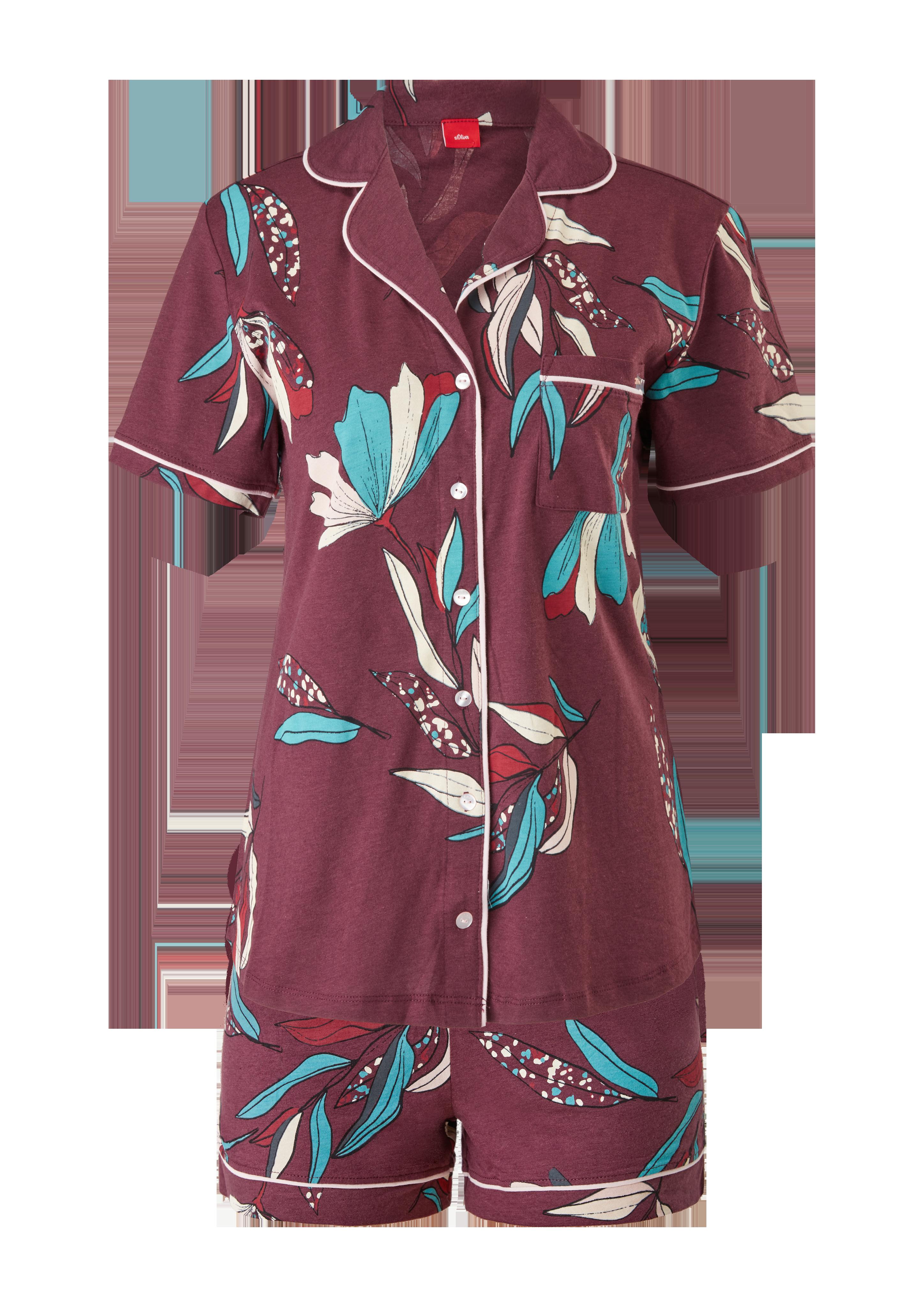 Kurzer Jerseypyjama mit Viskose  6006295-38F4