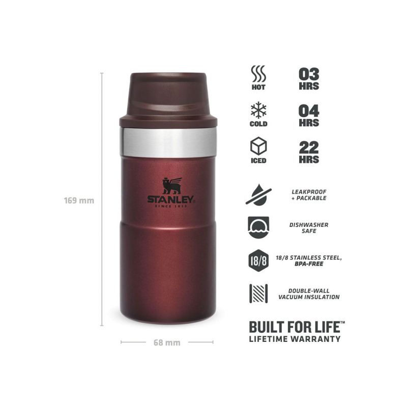 Stanley Thermoflasche, Classic Trigger-Action Travel Mug 8.5oz \/ 250ml Wein