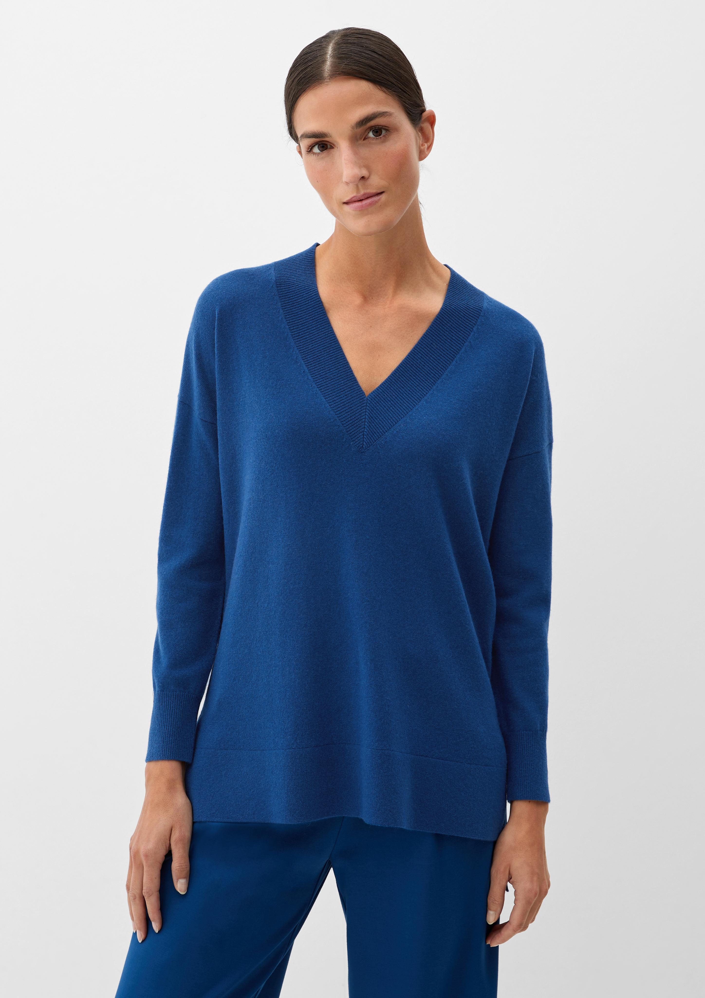 Kaschmirpullover mit V-Ausschnitt  2123894-5659