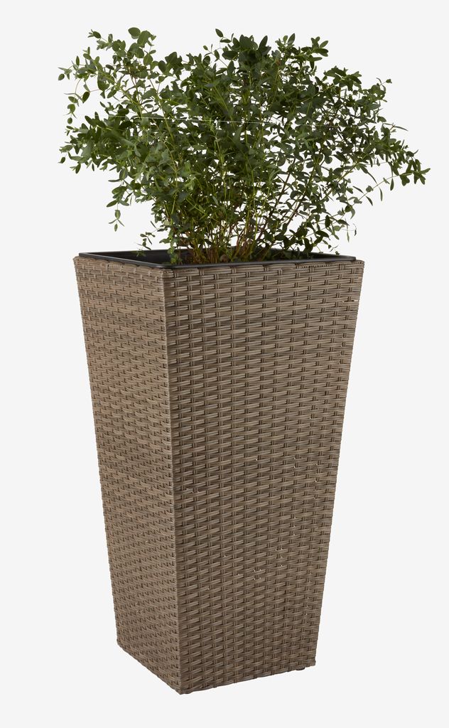 Flettet blomsterpotte FLOWER B36xL36xH70 naturlig