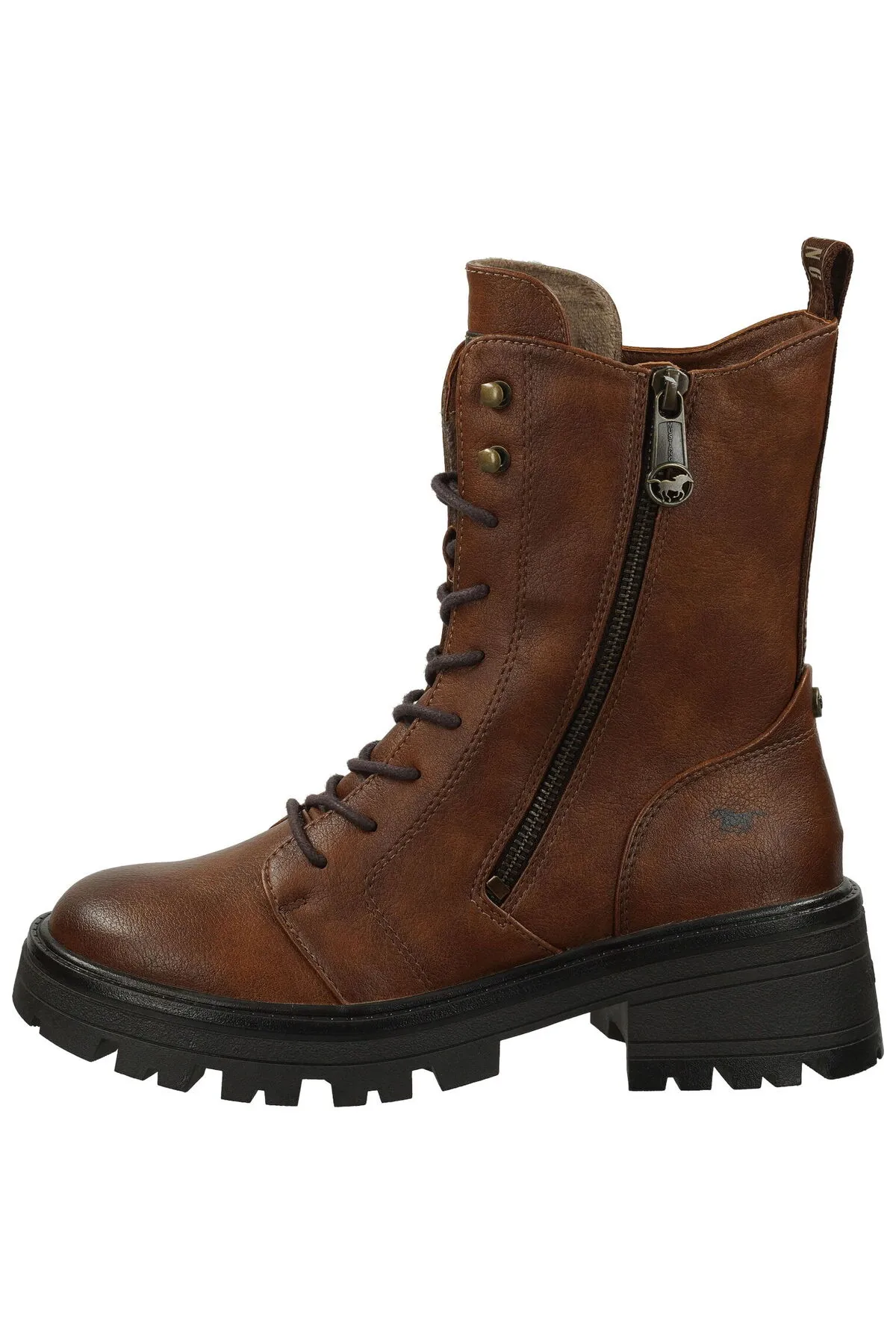Mustang  Stiefelette - Braun - Blockabsatz