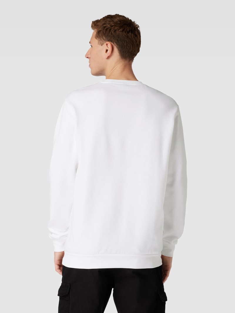 Sweatshirt mit Label-Stitching Modell 'FEELCOZY' in weiß