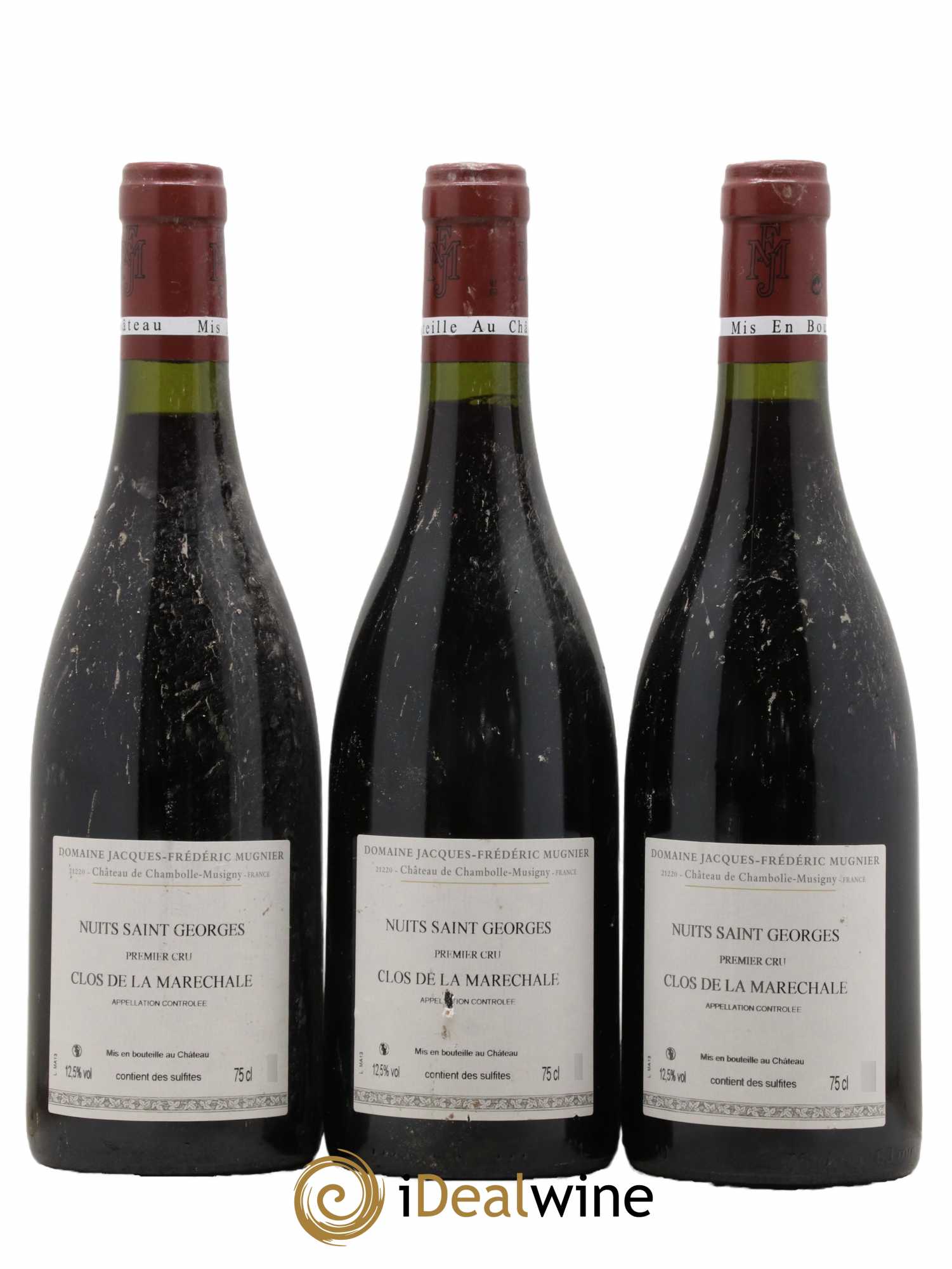 Nuits Saint-Georges 1er Cru Clos de La Maréchale Jacques-Frédéric Mugnier  2013 - Lot de 3 Bouteilles