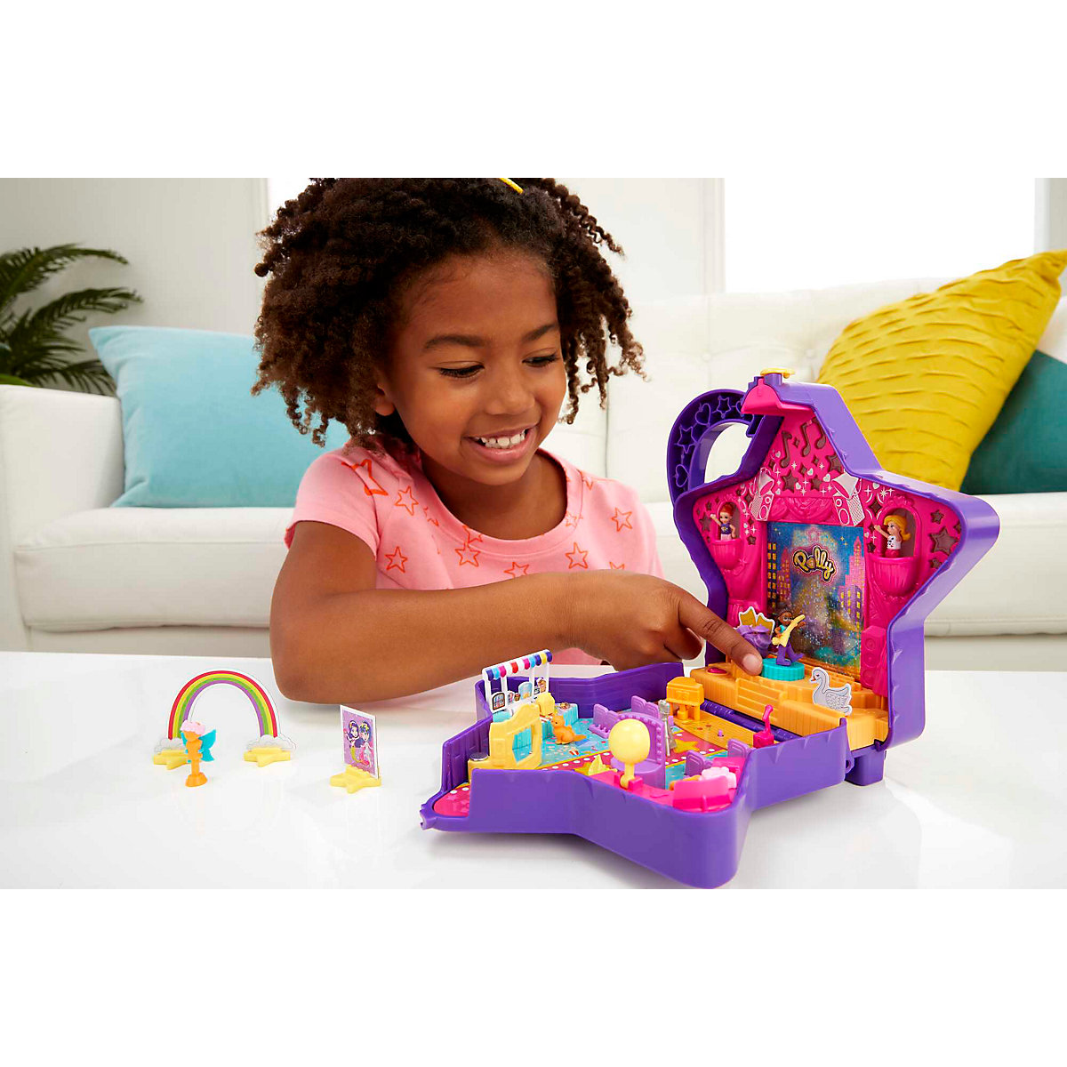 Polly Pocket Talentshow Schatulle mit 3 Figuren inkl. Zubehör
