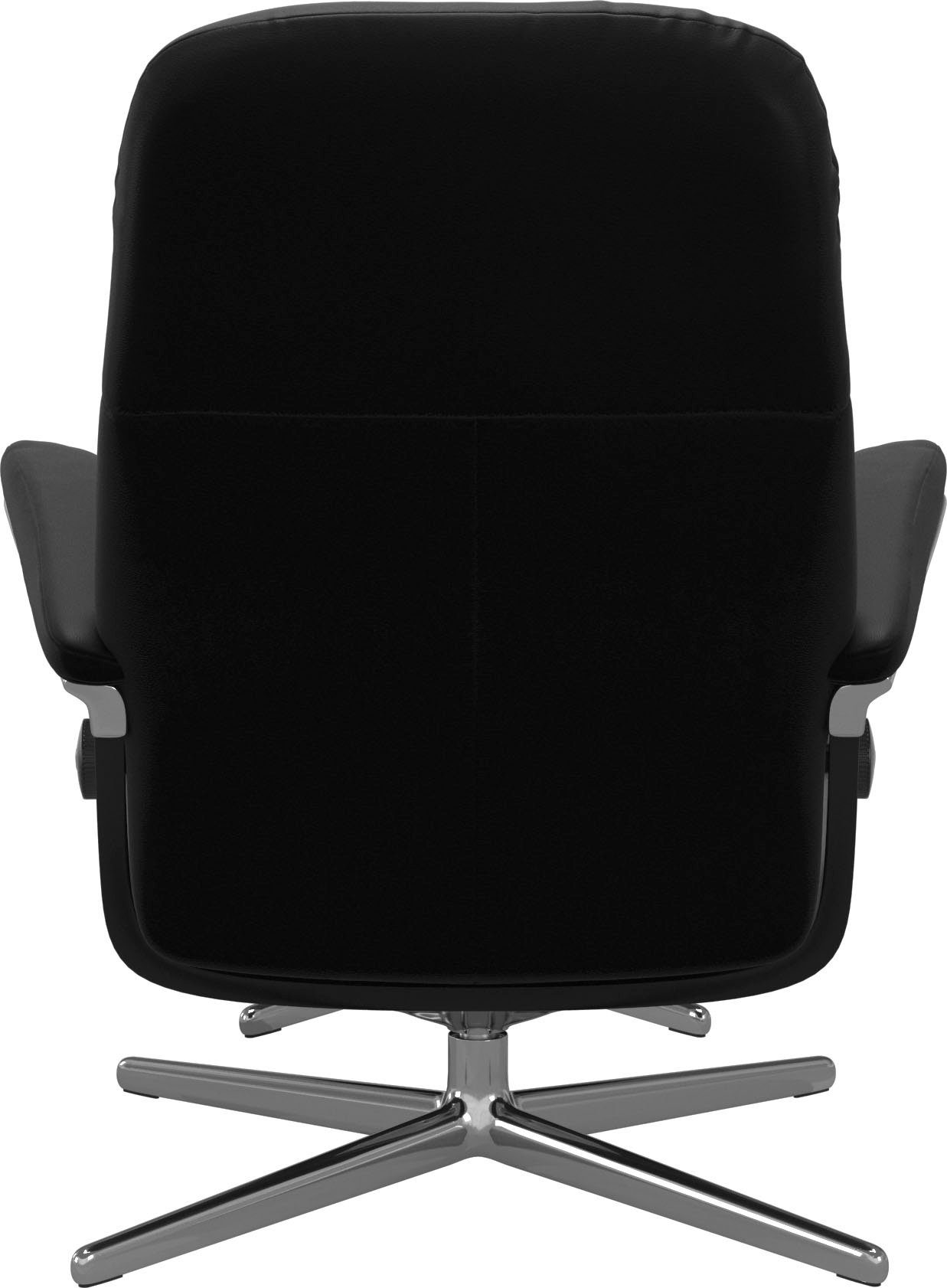 Stressless® Relaxsessel Garda (Set, Relaxsessel mit Hocker), mit Hocker, mit Cross Base, Größe M & L, Holzakzent Schwarz