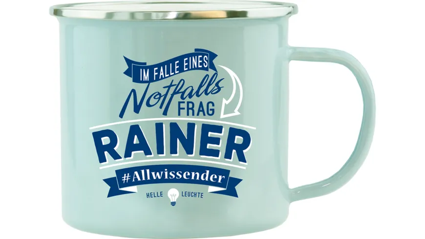 H&H Echter Kerl Emaille-Becher Rainer