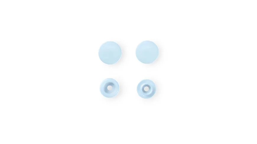 Prym nähfreie Druckknöpfe Color Snaps rund 12,4 mm hellblau hellblau