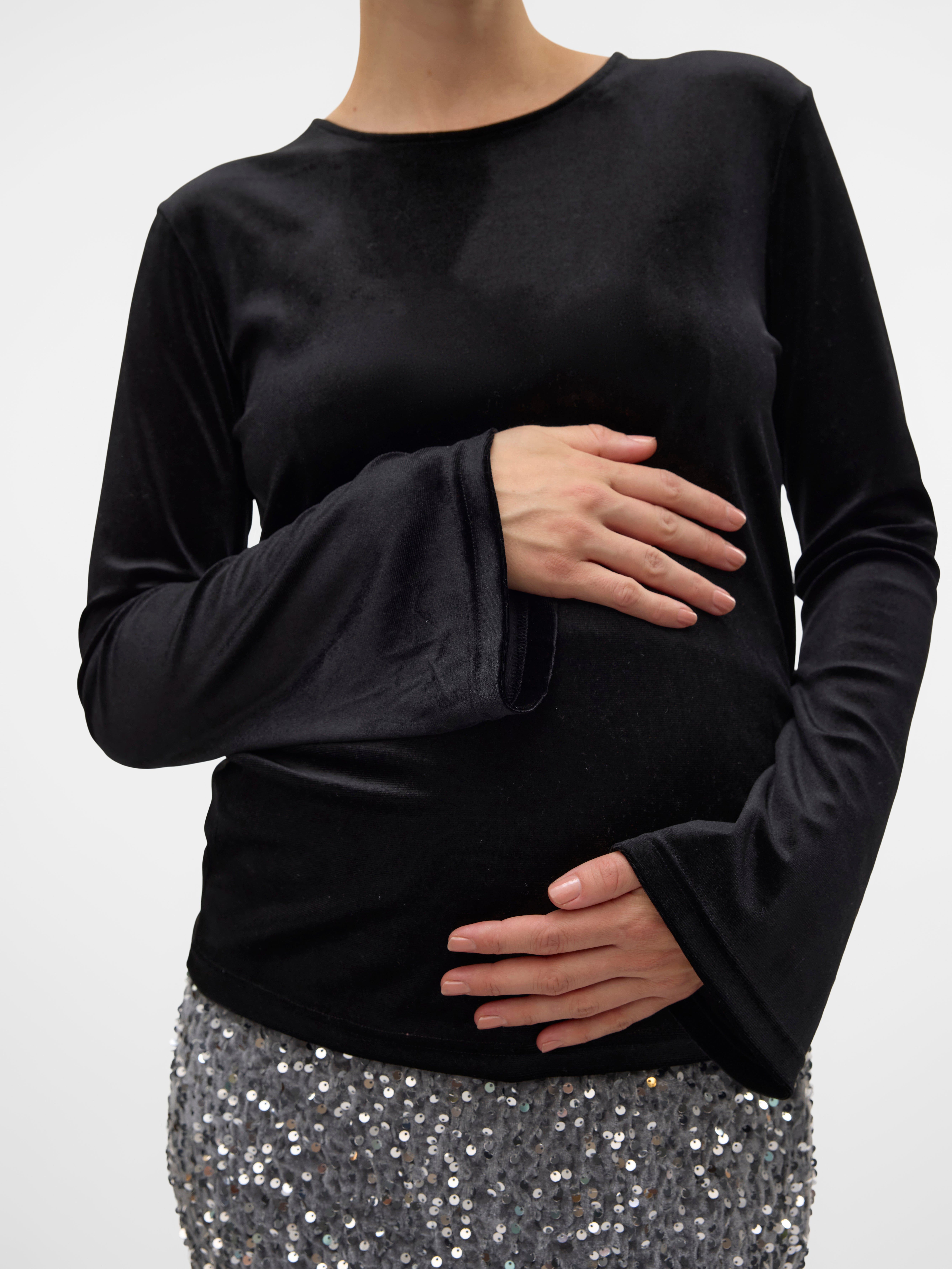 Normal geschnitten Rundhals Top