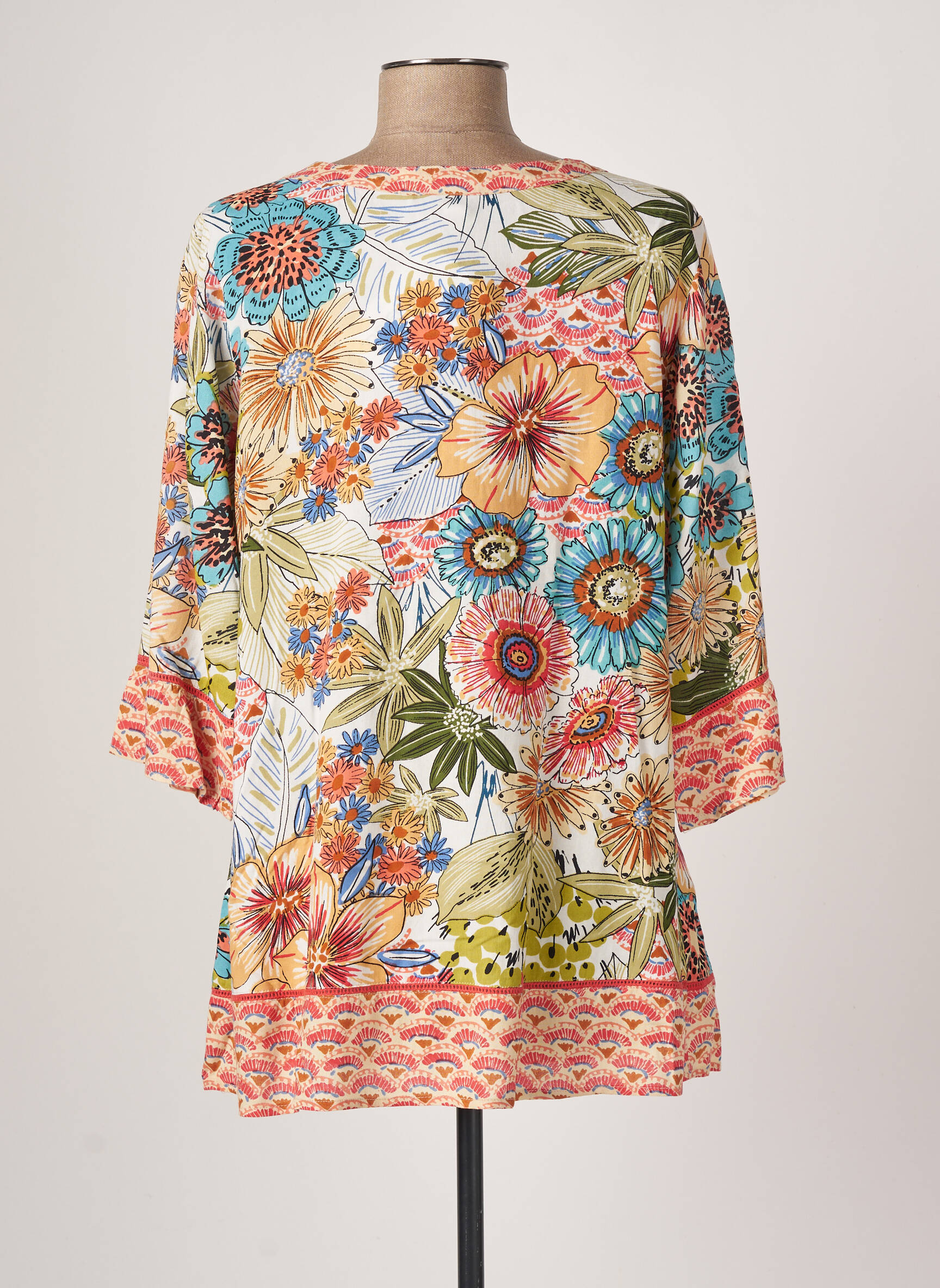 Orientique Naturally Tuniquemanchelongue Femme couleur orange