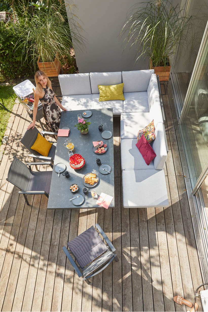 OUTDOORGartensofa Klappfunkt. links