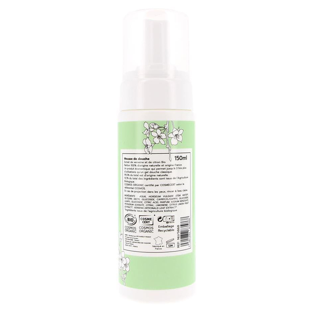 nijiko Mousse de Douche Bio Verveine - Citron Gel douche