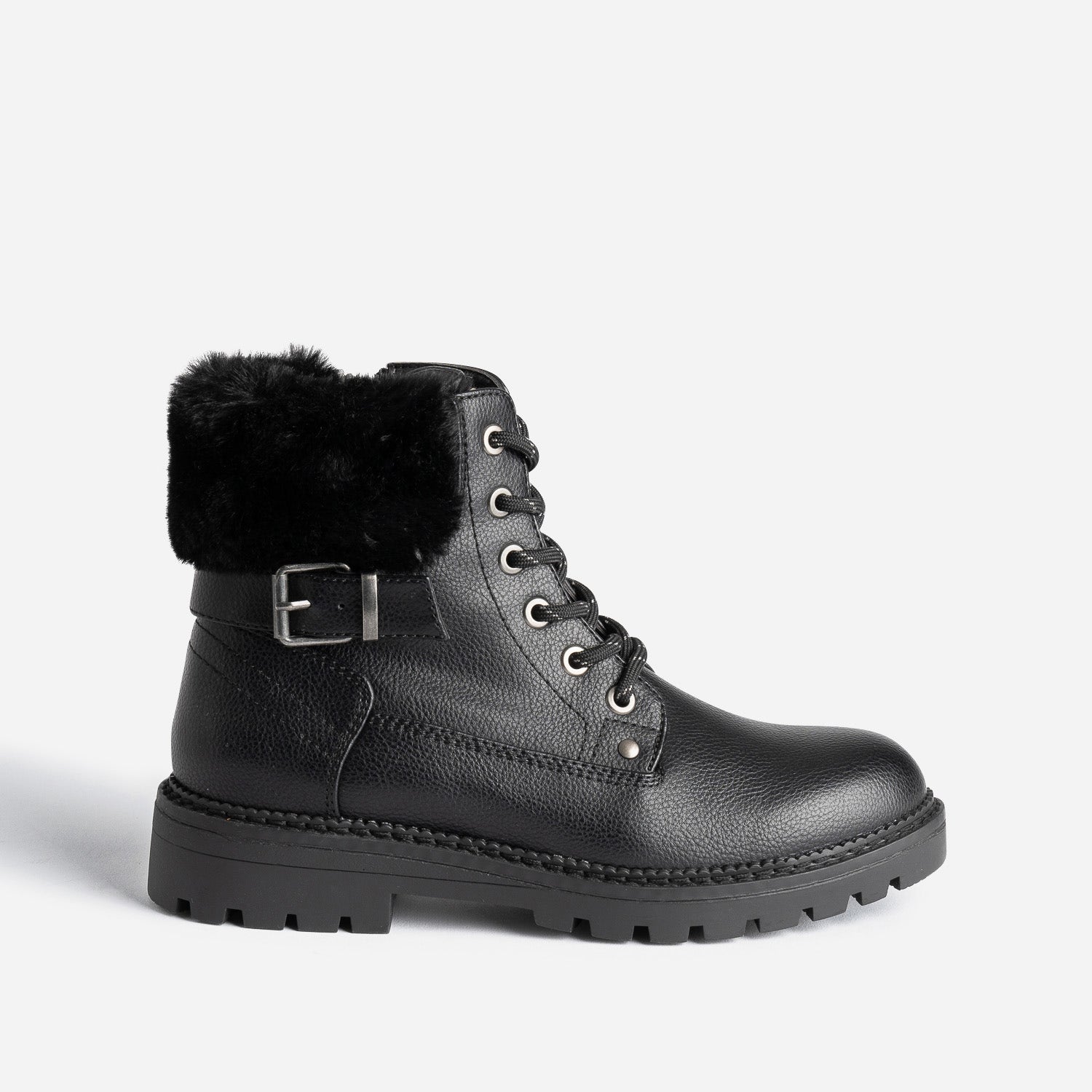 Bottine noire fourrée