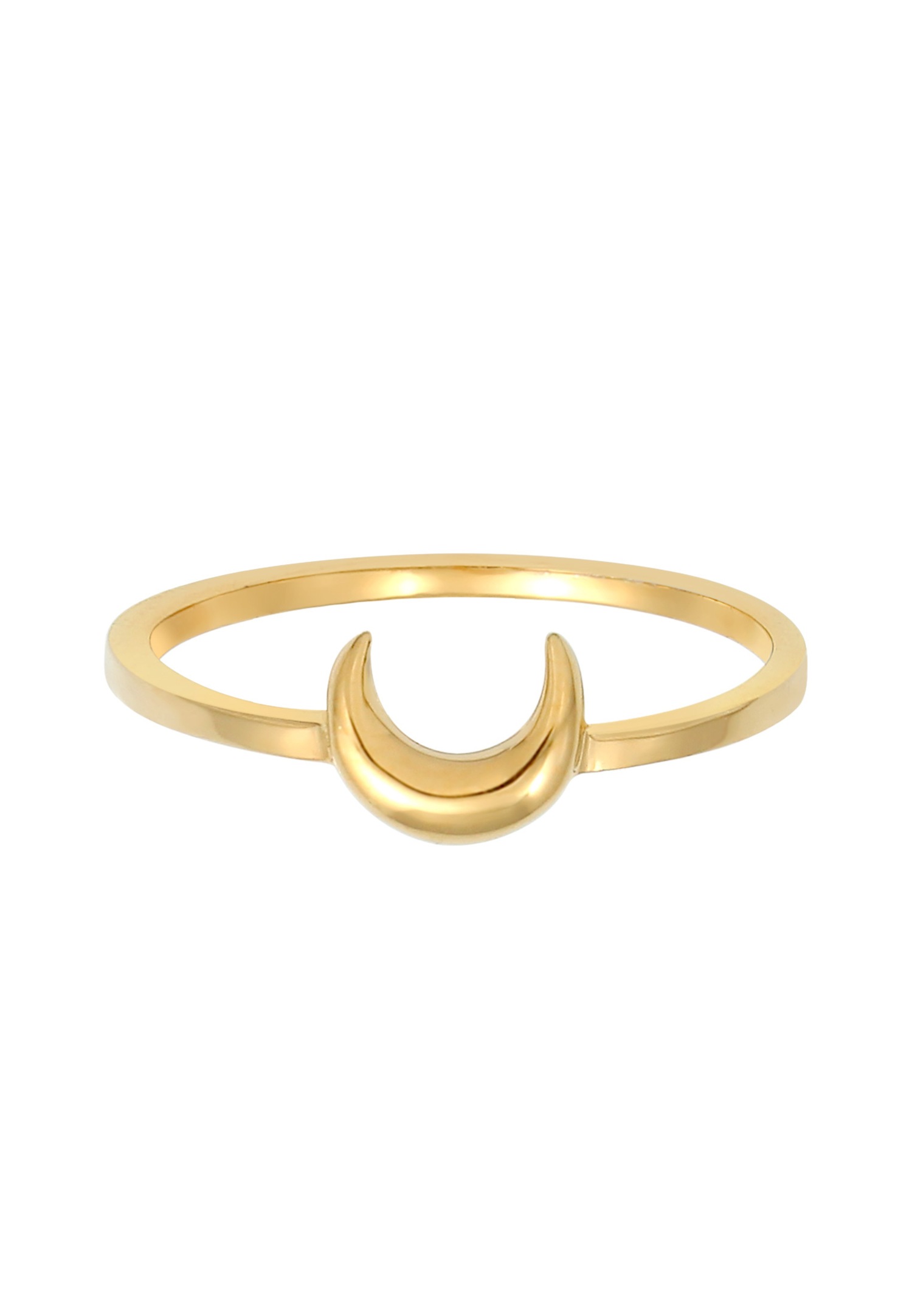 Elli moteriškas pusmėnulio formos astro stiliaus auskaras, padengtas 925 sterlingo sidabru ir paauksuotas