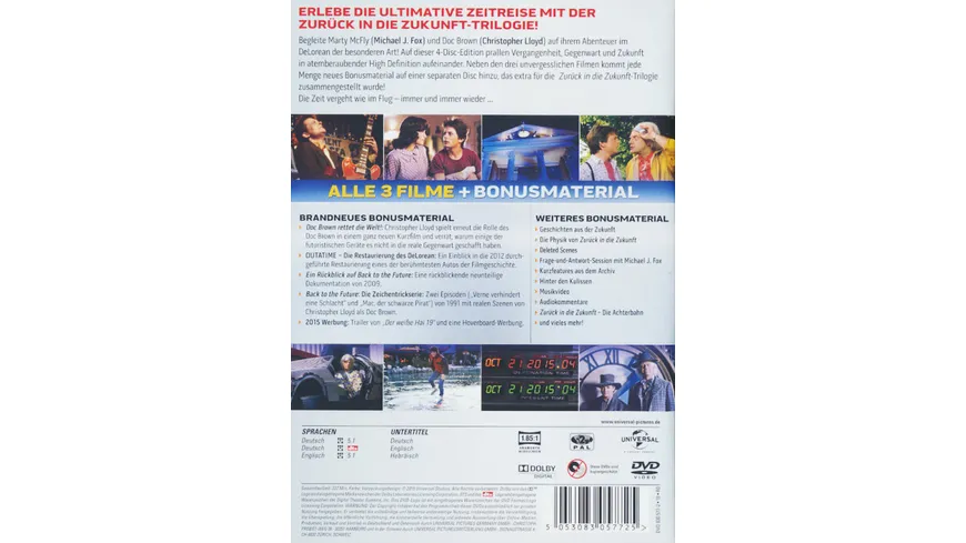 Zurück in die Zukunft  - Trilogie/30th Anniversary  [4 DVDs]