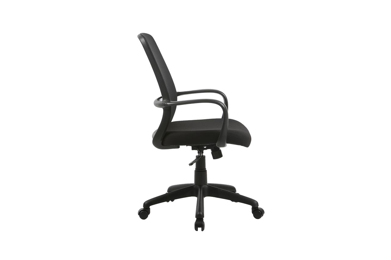 byLiving SMESH Chefsessel, Kunststoff schwarz, Mesh-Webstoffbezug schwarz