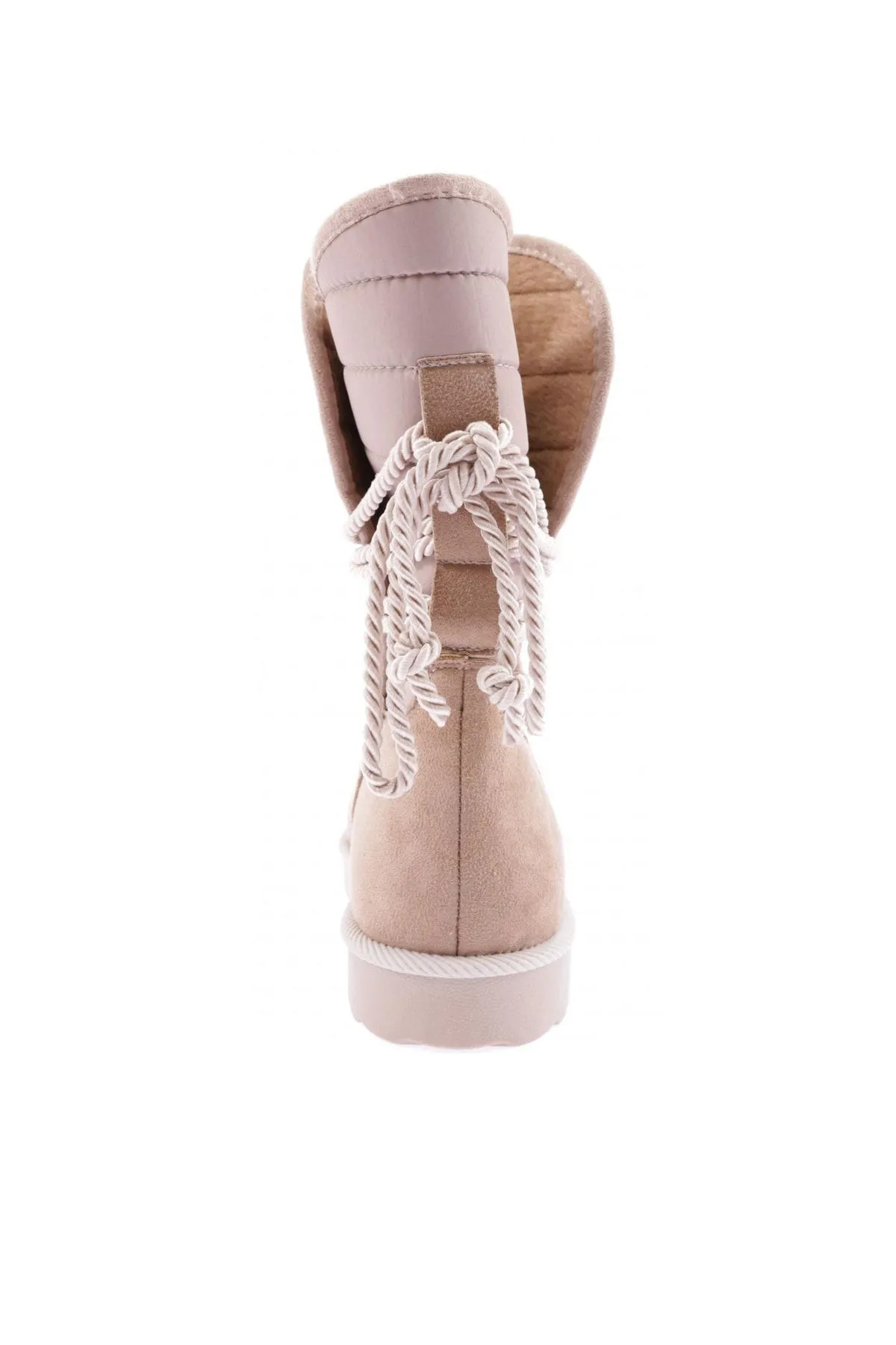 DGN  Pm375-k706-22k Fallschirmstiefel aus Nerz-Wildleder für Damen - Seildetails