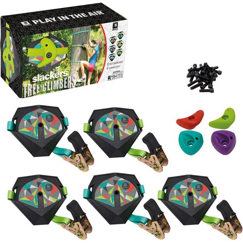 KLETTERGURT SLACKERS NINJA TREECLIMBERS, KLETTERSET MIT 5 INNOVATIVEN, ROBUSTEN KUNSTSTOF