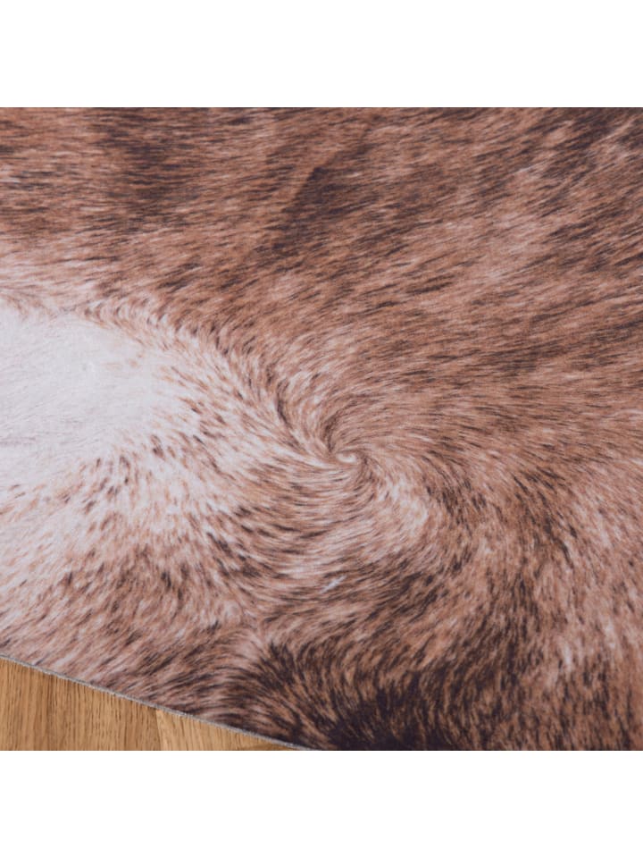 GMD Living Kunstfellteppich CANYON CITY Stier in Braun günstig kaufen 155 x 190 cm
