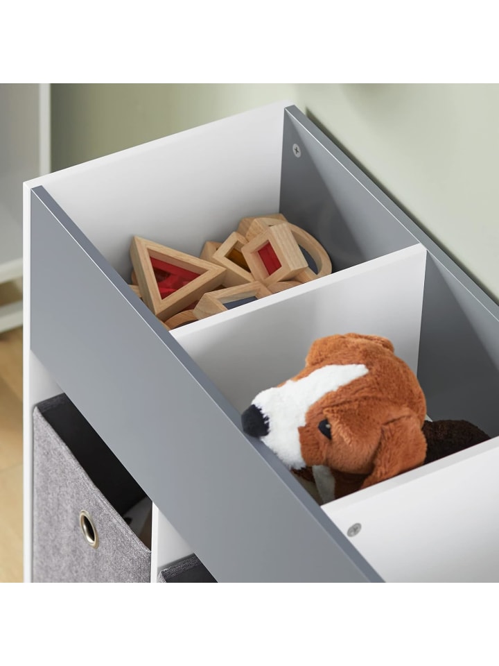 SoBuy Kinderregal in Hellgrau - (B)80 x (H)63 x (T)30cm günstig kaufen onesize