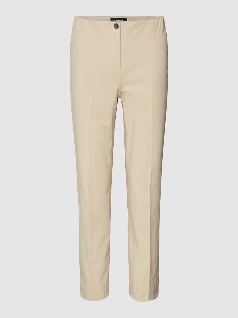 Stoffhose in verkürzter Passform Modell 'Summer' in sand