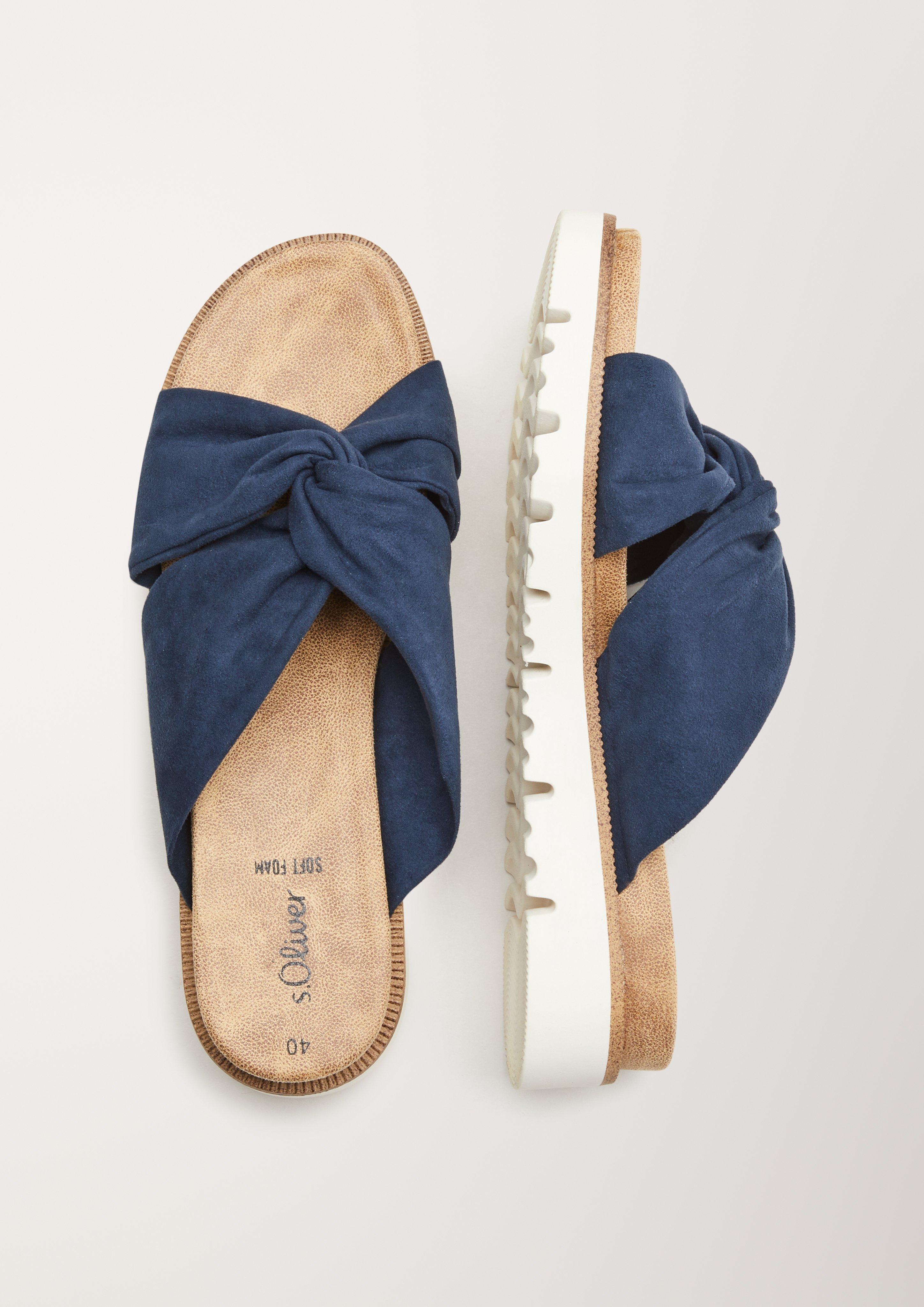 Pantoletten in Leder-Optik  6005337-805