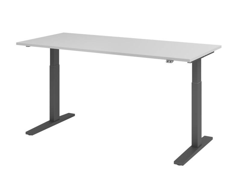 Hammerbacher Steh-Sitz-Schreibtisch VXMKA19/5/G Grau 1800 mm x 800 mm