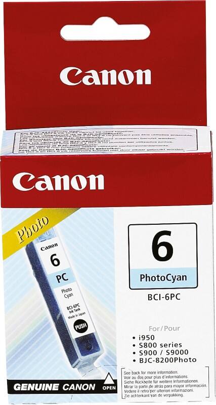 Canon BCI-6PC Original Tintenpatrone Foto Cyan