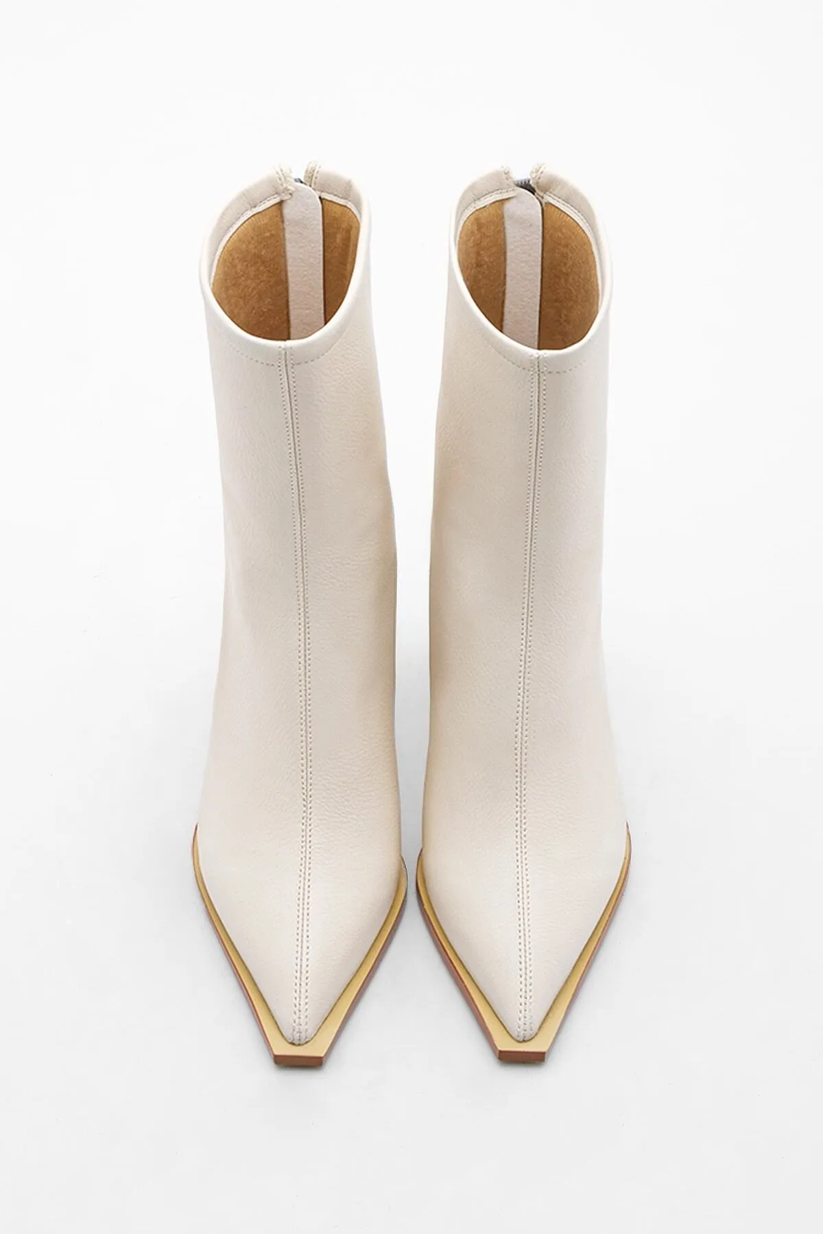 Marjin  Stiefelette - Ecru - Blockabsatz