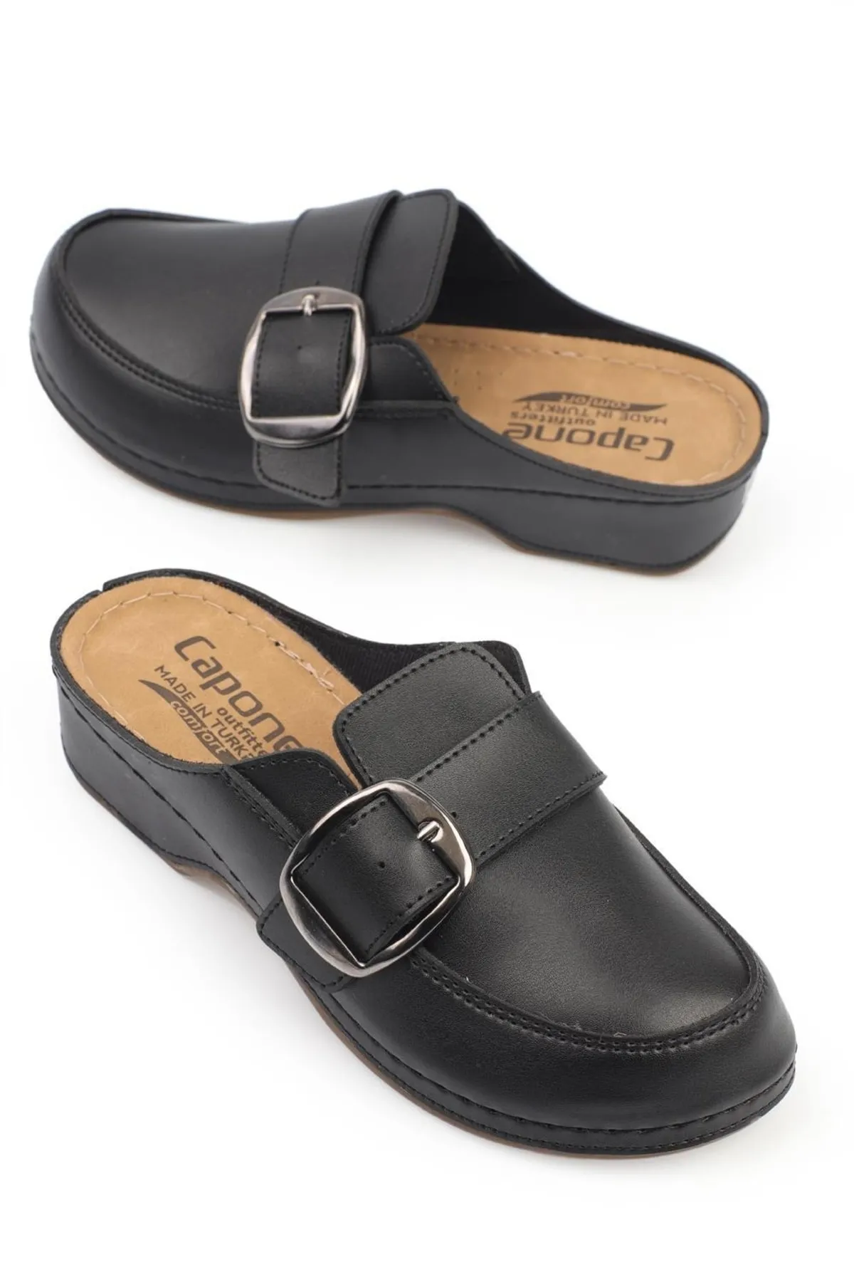 Capone Outfitters  Anatomisch weiche, bequeme Mutterhausschuhe mit Keilabsatz