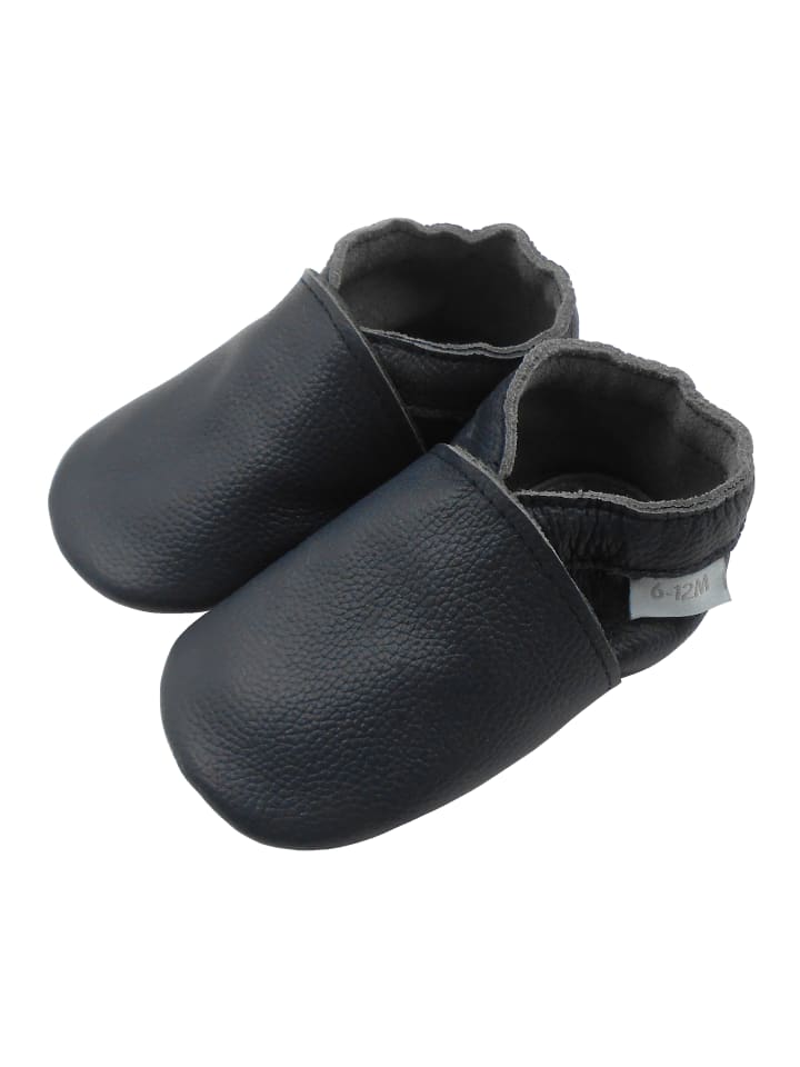 Yalion Baby Leder-Krabbelschuhe in Dunkelblau günstig kaufen