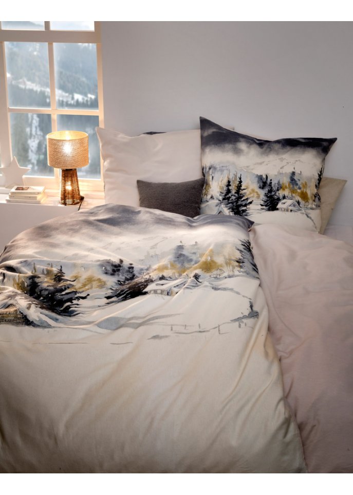 Wendebettwäsche mit Winterlandschaft