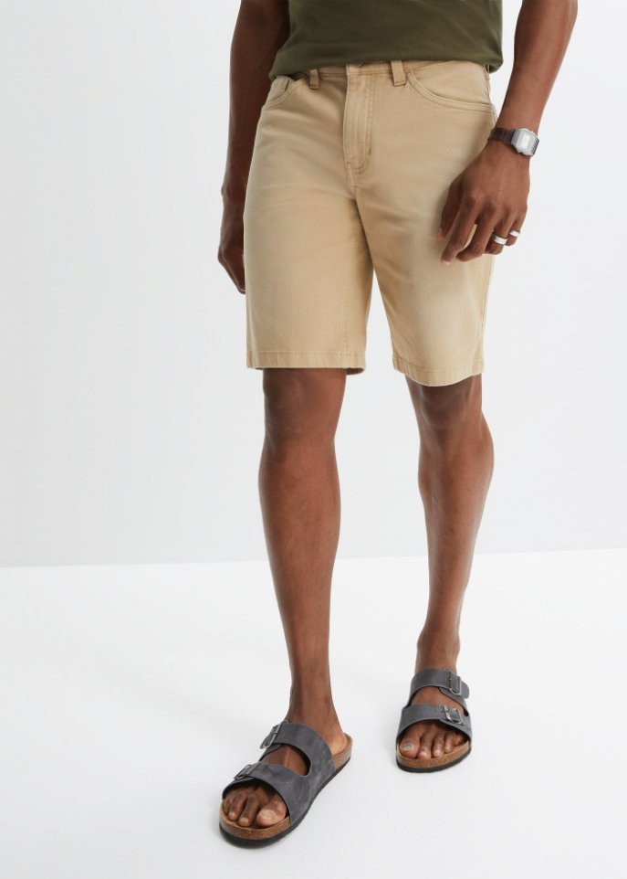 Coloured Stretch-Bermuda, Regular Fit