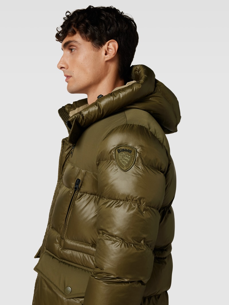 Parka mit Kapuze in olivgrün
