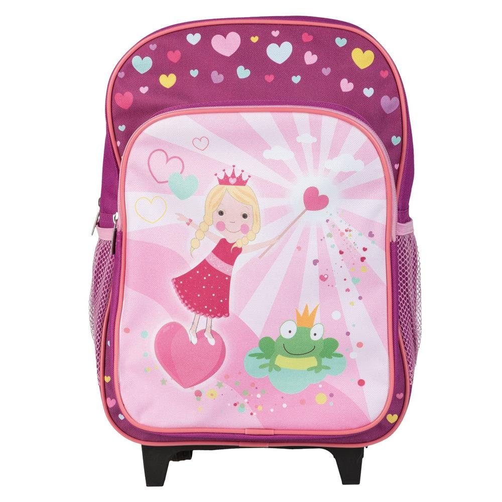 Idena Kinderrucksack 22047, 2 in 1 Kinder Rucksack Trolley Prinzessin Handgepäckskoffer rosa