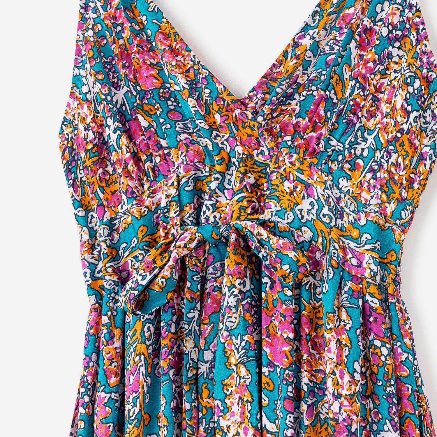 Robe longue TEXTO bleue à imprimé fleuri