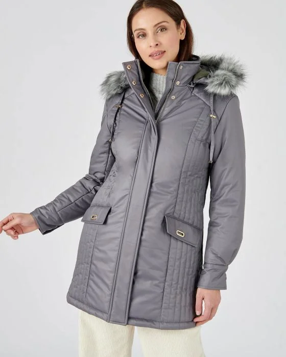 Parka chaude à piqûres fantaisie Thermolactyl