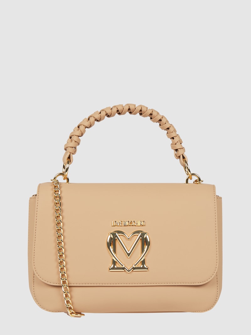 Handtasche mit unterteiltem Hauptfach in sand