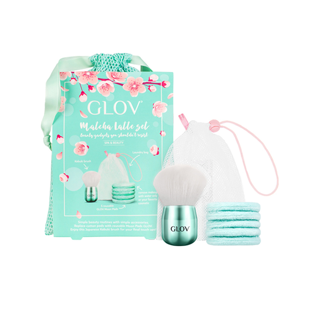 glov Matcha Latte Set Kit de soins du visage  Matcha Latte